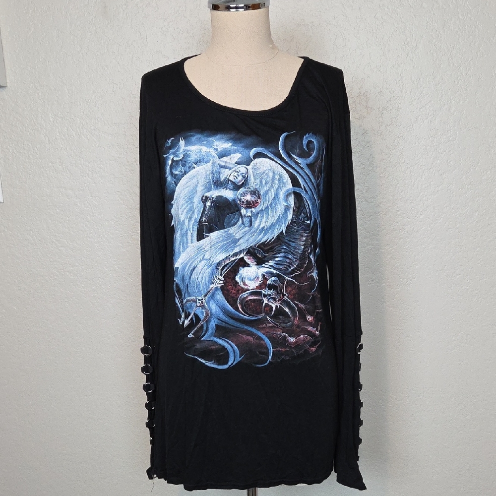 Spiral Direct Gothic Graphic Top Size 2X